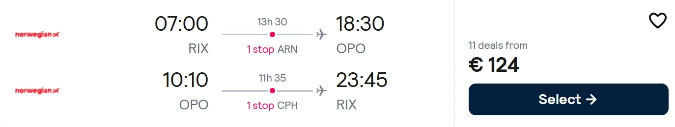 cheap flights riga porto