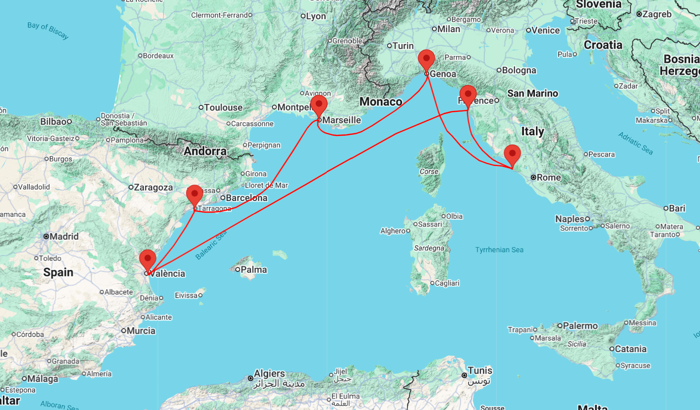 cruise from to marseille