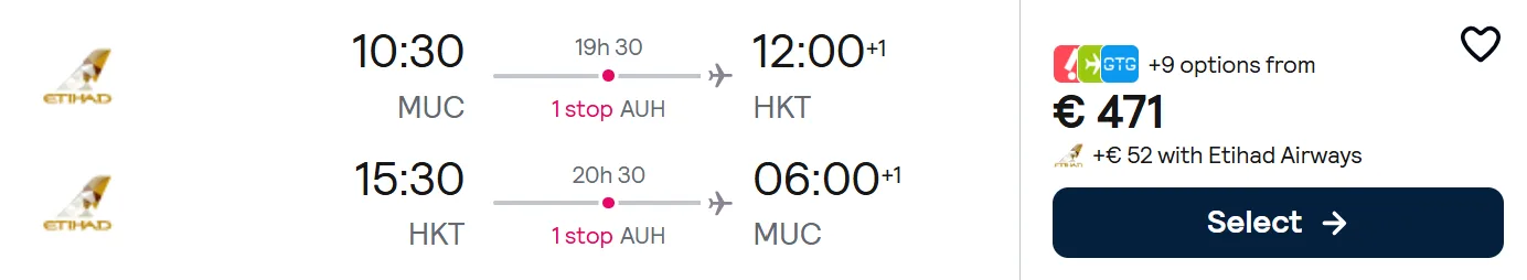 Cheap flights from Munich to Phuket, Thailand