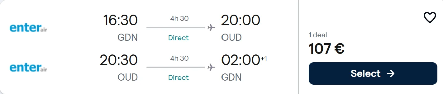 cheap flights gdansk morocco