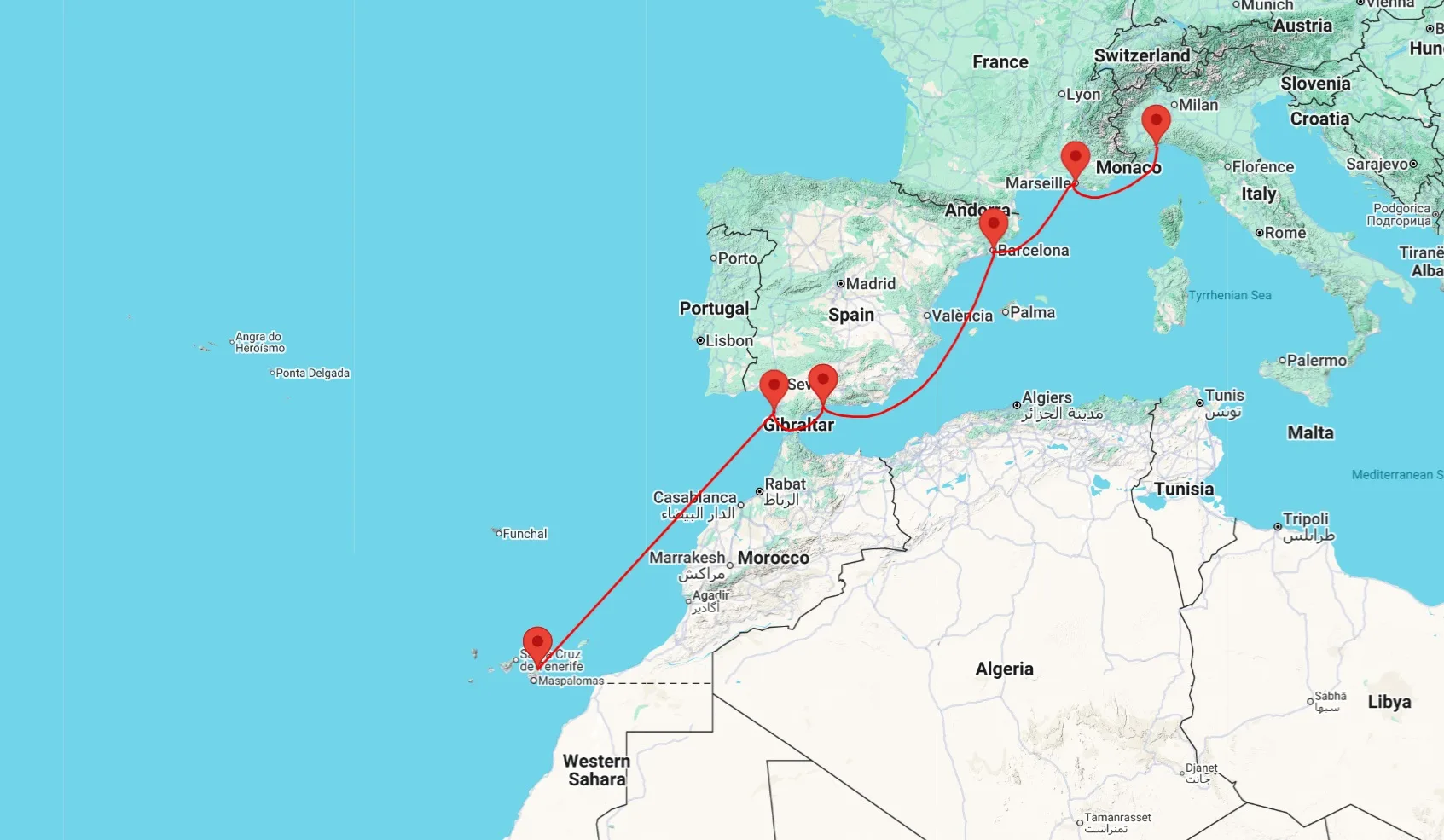 cruise savona gran canaria
