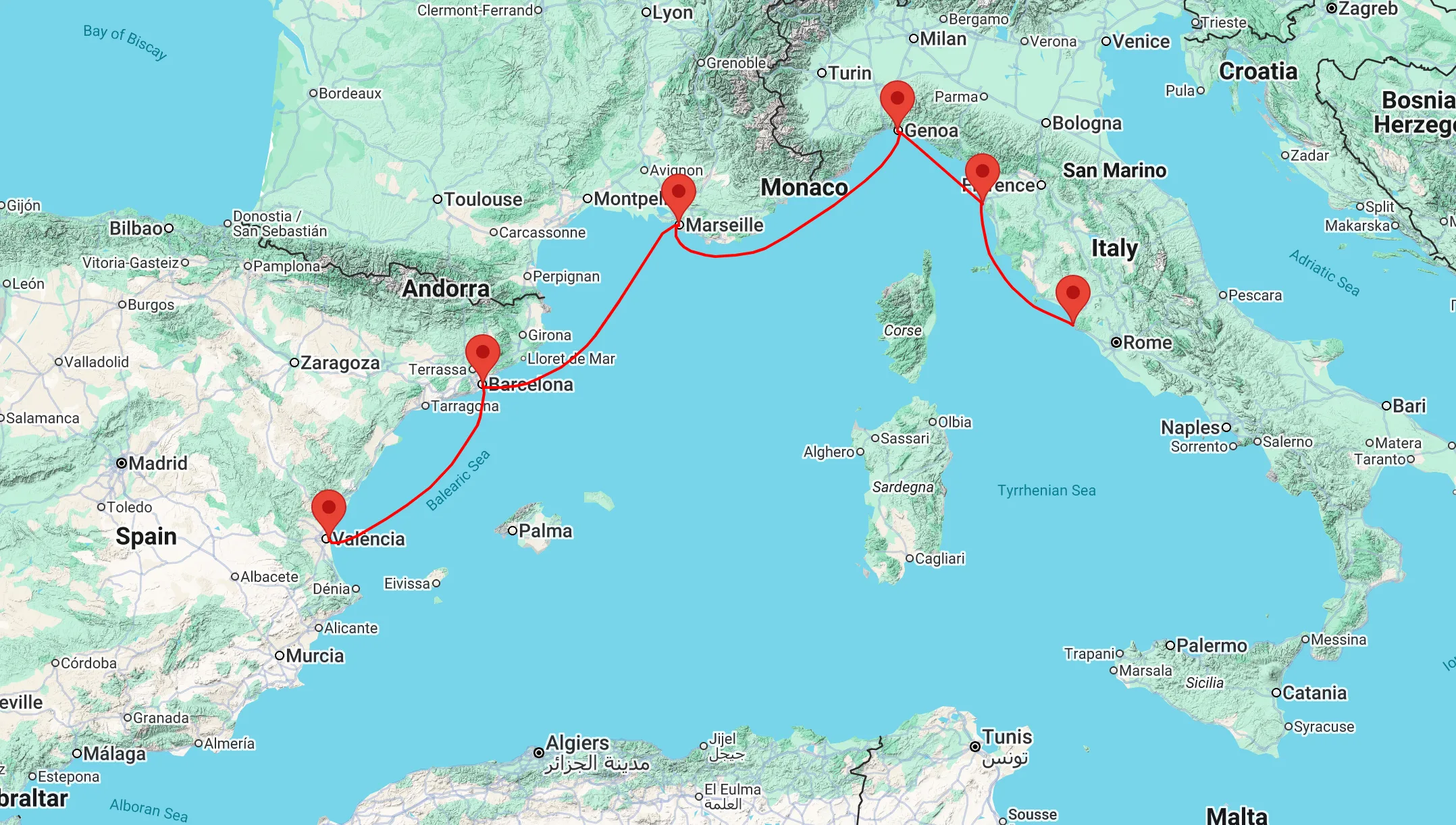 cruise valencia rome