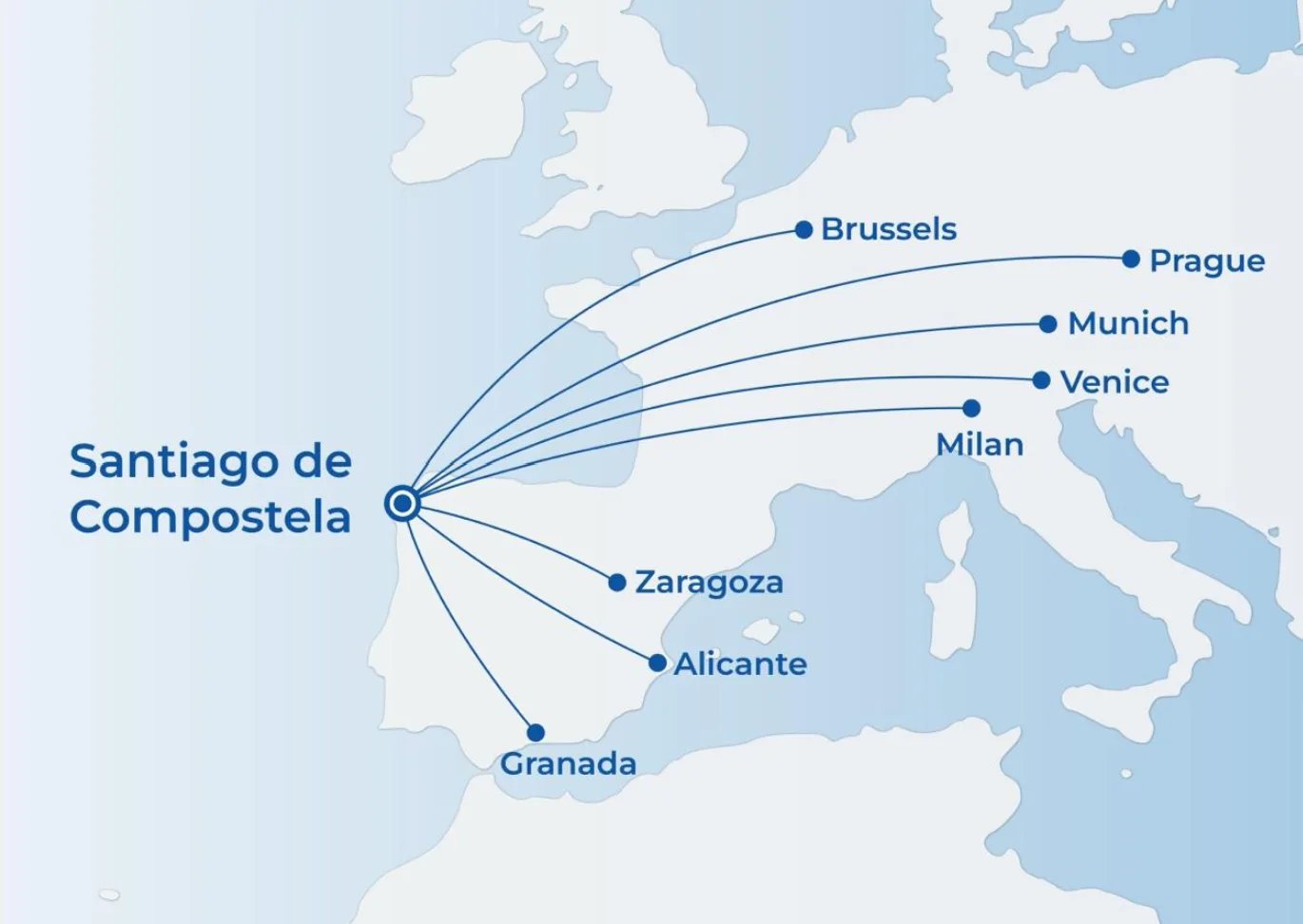 fly2galicia routes