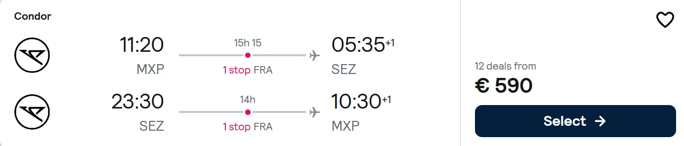 Cheap flights from European cities to SEYCHELLES