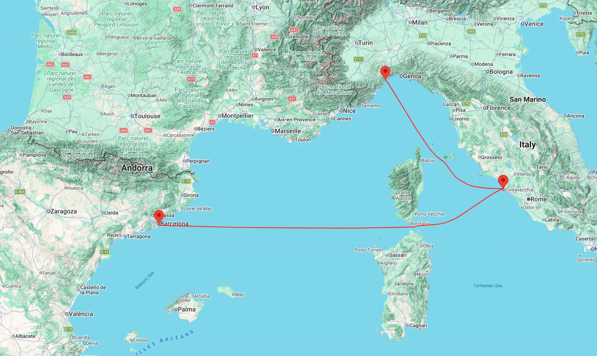 costa cruise from barcelona to savona