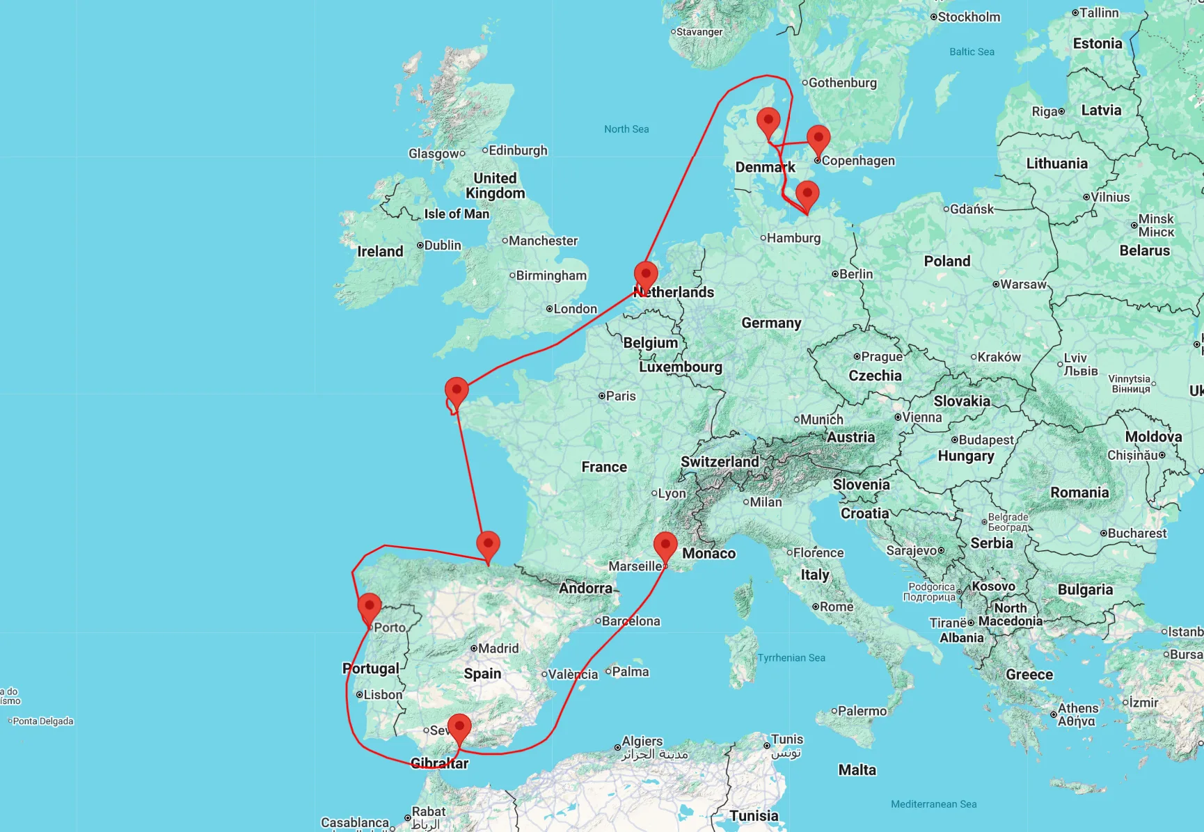 cruise from copenhagen to marseille
