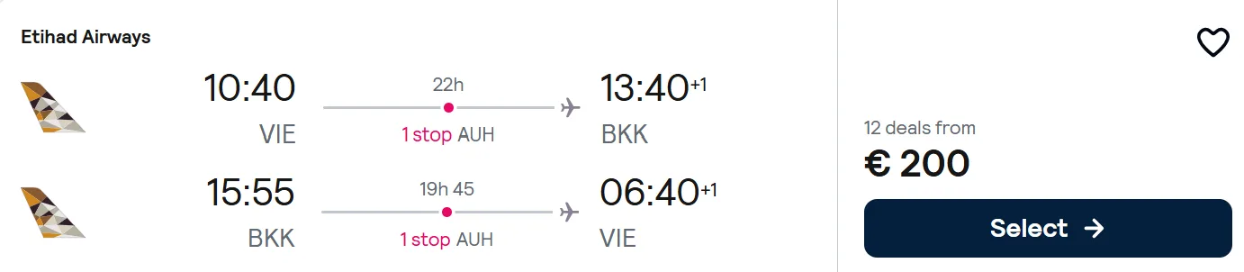 vienna bangkok etihad